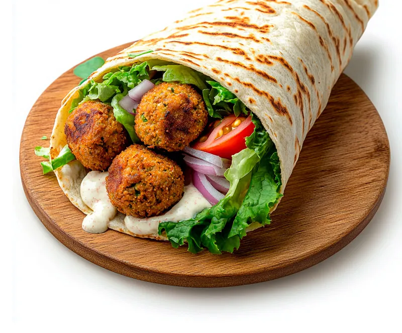 Shawarma en Plato de Faláfel